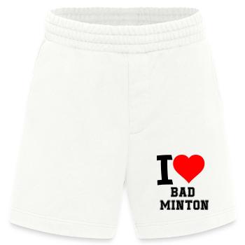 I Love Badminton - Heavyweight Shorts - made by SPREAD  - OFF WHITE - Vorne