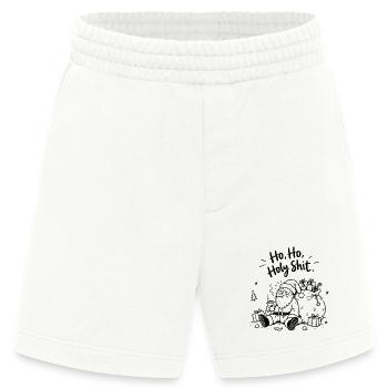 Holy Shit – Überforderter Weihnachtsmann - Heavyweight Shorts - made by SPREAD  - OFF WHITE - Vorne