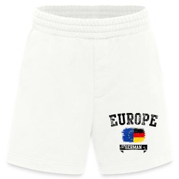 EU Deutschland Flagge Pinselmischung - Heavyweight Shorts - made by SPREAD  - OFF WHITE - Vorne
