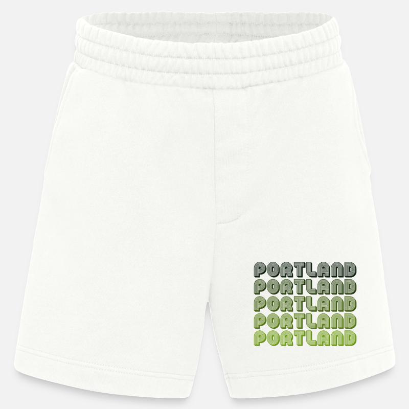 Portland Retro Gradient Muster - Heavyweight Shorts - made by SPREAD  - OFF WHITE