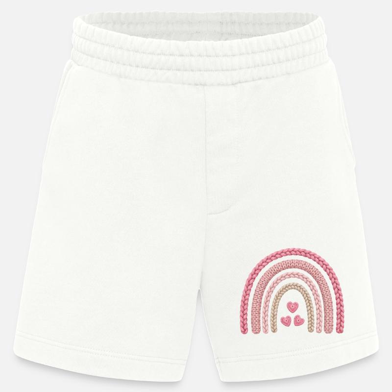 Rainbow Pink Knitting Pattern - Heavyweight Shorts - made by SPREAD - OFF WHITE