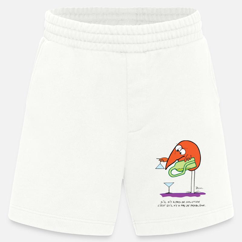 No solution no problem - Heavyweight Shorts - made by SPREAD  - OFF WHITE