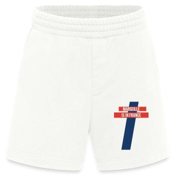 Tablier de cuisine Marseille - Short bio épais fabriqué en UE - OFF WHITE - Devant