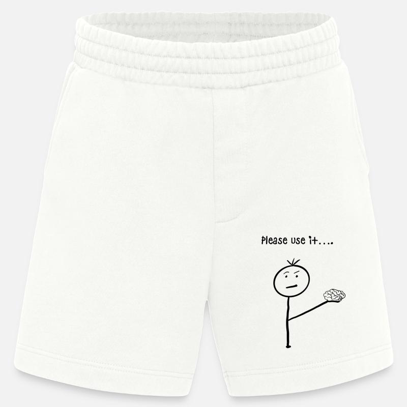 Bitte benutzen Sie es… (schwarz) - Heavyweight Shorts - made by SPREAD - OFF WHITE