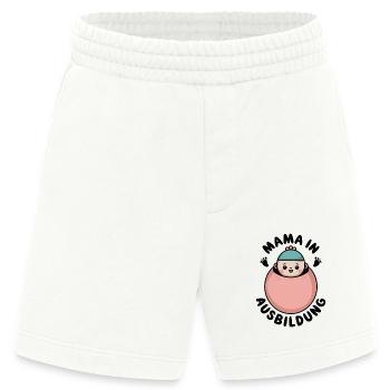 Geburt Schwangerschaft - Mama in Ausbildung - Heavyweight Shorts - made by SPREAD  - OFF WHITE - Vorne