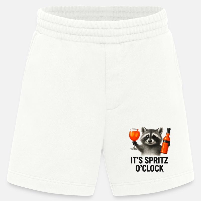 It's Spritz O'Clock Waschbär Party Geschenkidee - Heavyweight Shorts - made by SPREAD  - OFF WHITE