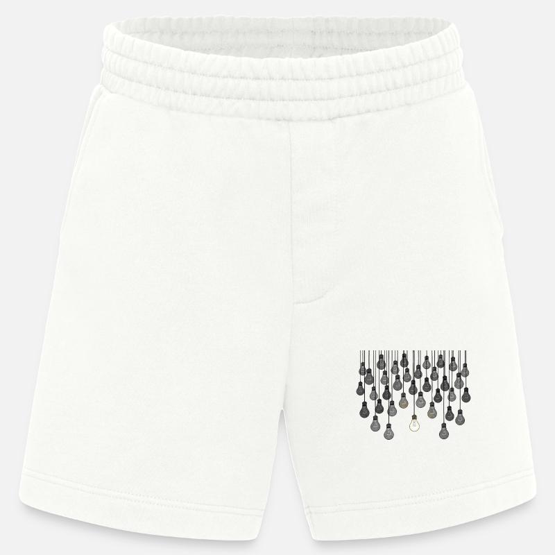 Grey bulb array with unique brightness - Heavyweight Shorts - made by SPREAD  - OFF WHITE
