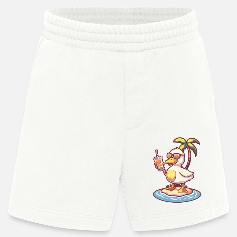 Goose Summer Beach Comic - Heavyweight Shorts - made by SPREAD  - OFF WHITE