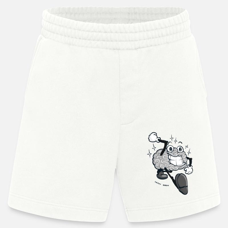 Happy Brain - Graue Version - Heavyweight Shorts - made by SPREAD  - OFF WHITE