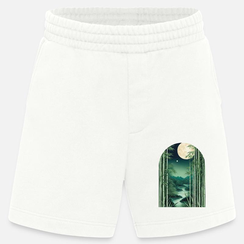 Forêt de bambous - Short bio épais fabriqué en UE - OFF WHITE