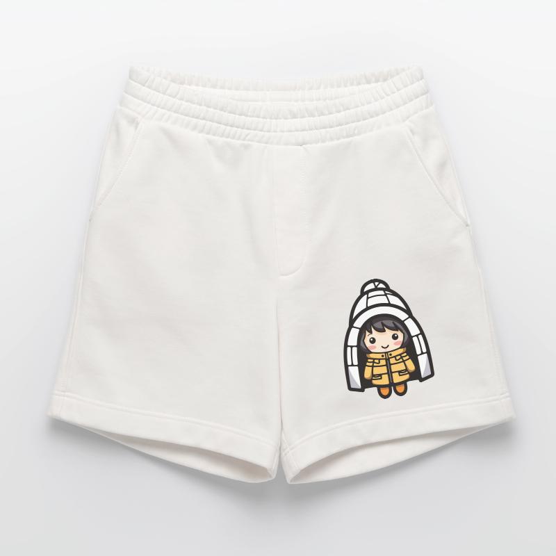 Eskimo Winter Comic Igloo Heavyweight Shorts - made by SPREAD 