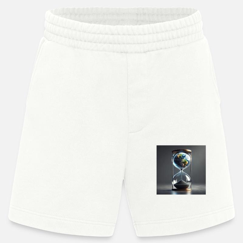 Die Zeit läuft! (C) - Heavyweight Shorts - made by SPREAD  - OFF WHITE