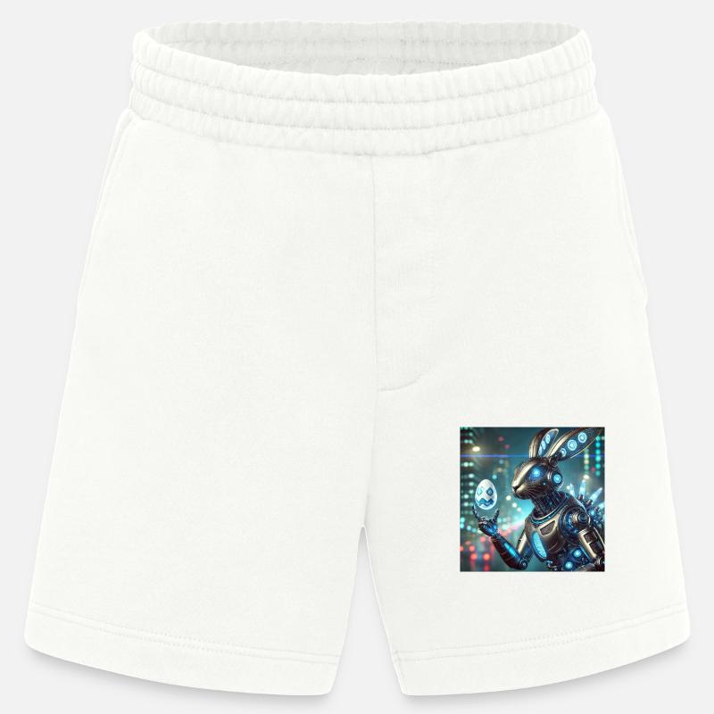 A futuristic Easter bunny - Heavyweight Shorts - made by SPREAD  - OFF WHITE