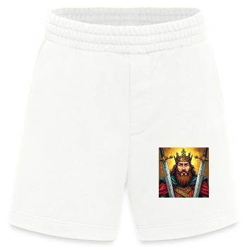 Flux Dev A majestic illustration of Charlemagne - Heavyweight Shorts - made by SPREAD  - OFF WHITE - Vorne