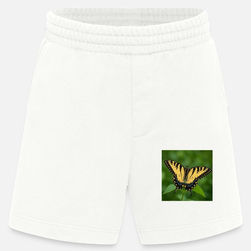 Eastern Tiger swallowtail - Heavyweight Shorts - made by SPREAD  - OFF WHITE