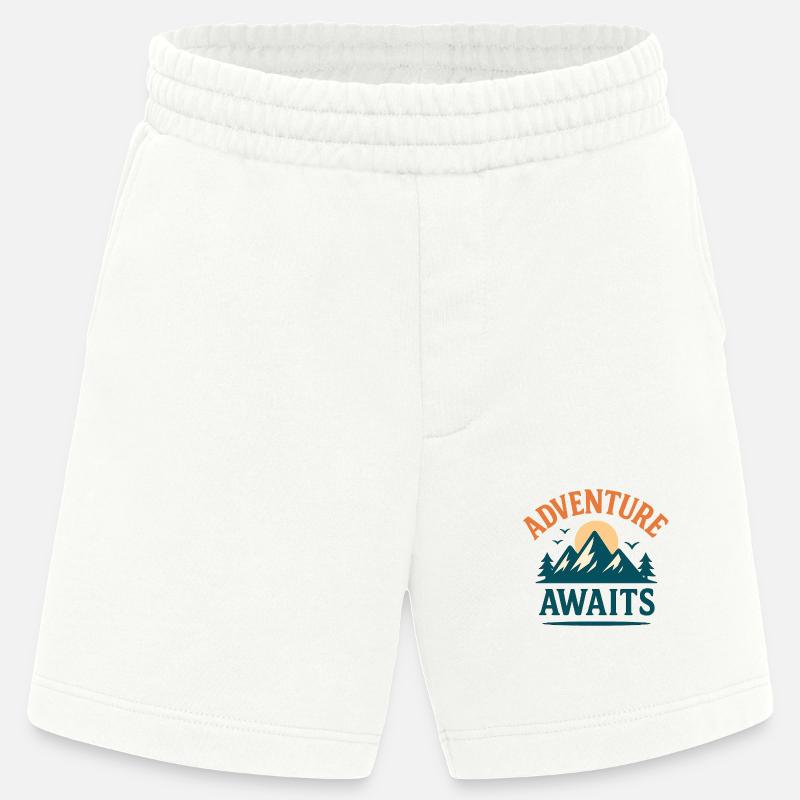 Adventure Awaits – Explore More - Short bio épais fabriqué en UE - OFF WHITE