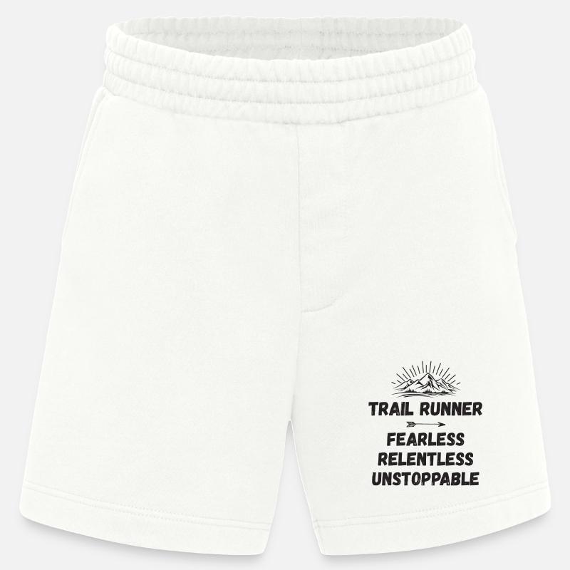 Trail Runner - Intrépide. Implacable. Imparable. - Short bio épais fabriqué en UE - OFF WHITE