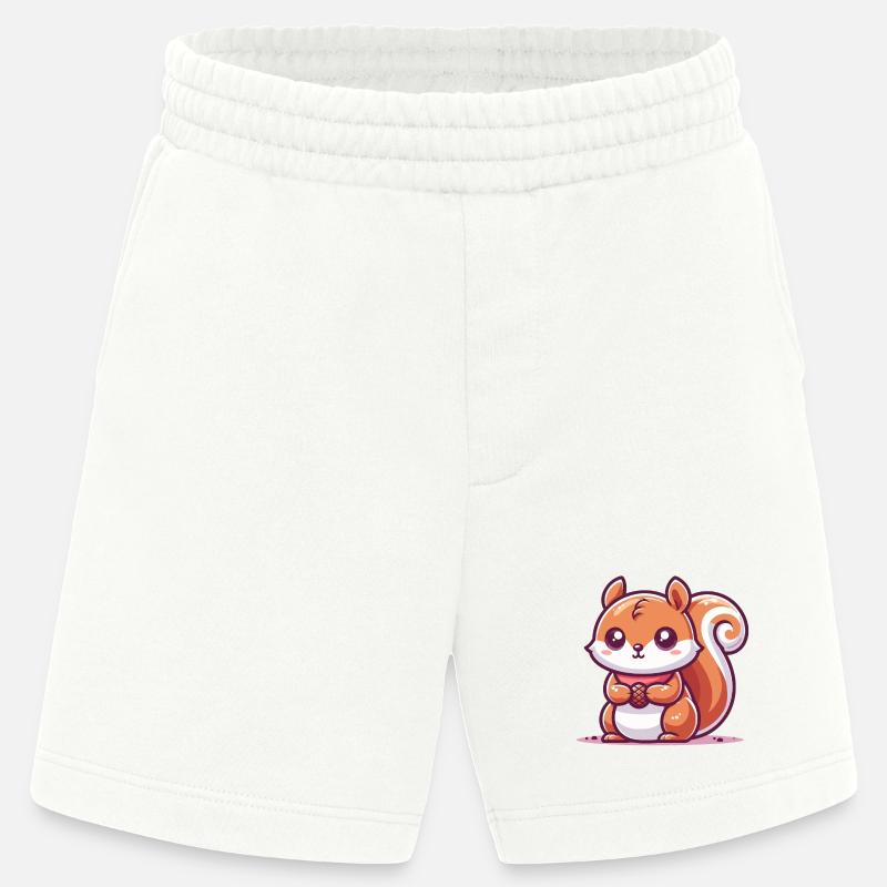 Eichhörnchen mit einem Samen - Heavyweight Shorts - made by SPREAD  - OFF WHITE