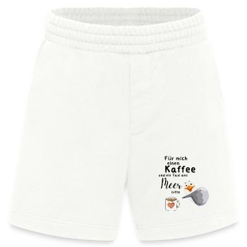 Für mich einen Kaffee - Heavyweight Shorts - made by SPREAD  - OFF WHITE - Vorne