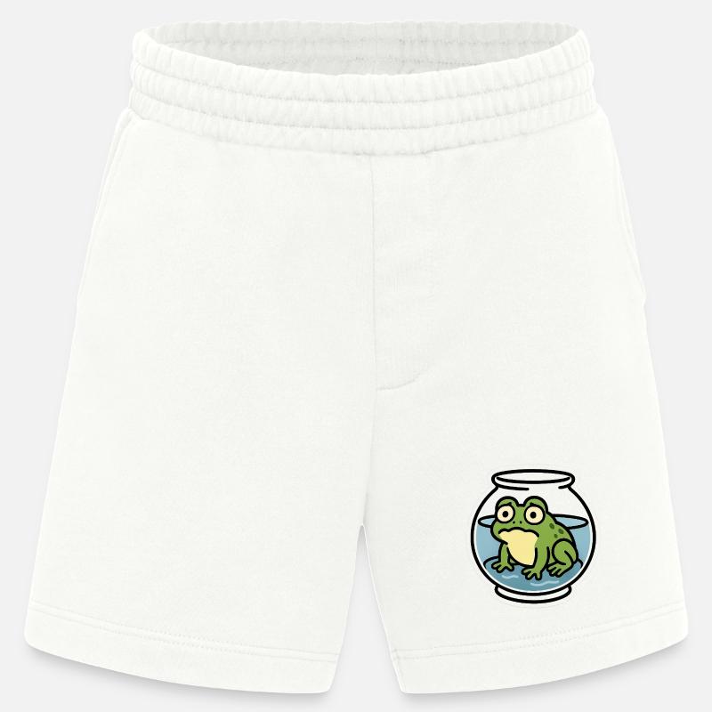 Frog in a Bowl - Heavyweight Shorts - made by SPREAD  - OFF WHITE