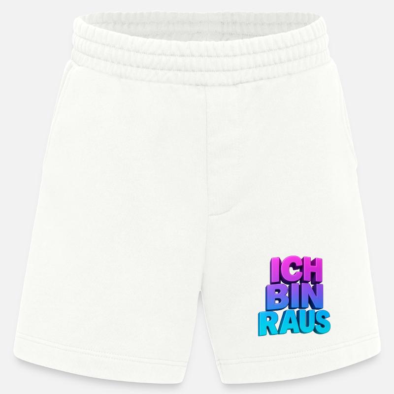 Ich Bin Raus 3D Gradient - Heavyweight Shorts - made by SPREAD  - OFF WHITE