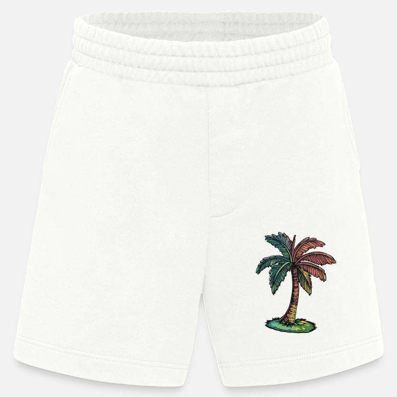 Plage de Palm Tree - Short bio épais fabriqué en UE - OFF WHITE