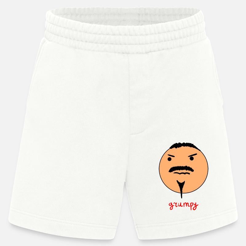 Smiley / grumpy - Heavyweight Shorts - made by SPREAD  - OFF WHITE