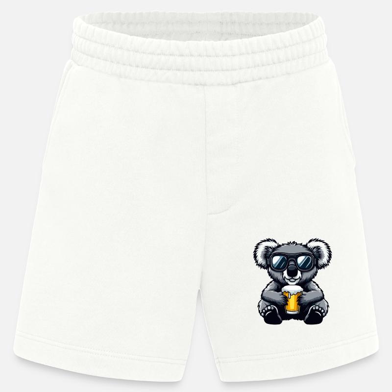 Koala Apres Ski Bier Comic - Heavyweight Shorts - made by SPREAD  - OFF WHITE