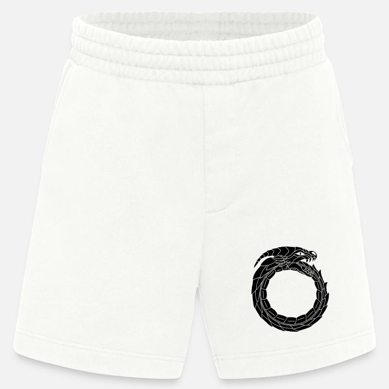 Dragon noir dévoreur - Short bio épais fabriqué en UE - OFF WHITE