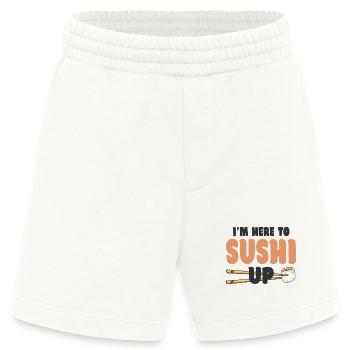 Japanese Food Lover I´m Here To Sushi Up - Heavyweight Shorts - made by SPREAD  - OFF WHITE - Vorne
