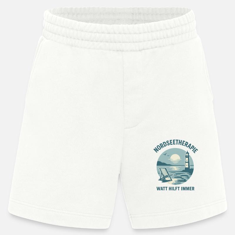 Nordseetherapie - Watt hilft immer - Heavyweight Shorts - made by SPREAD  - OFF WHITE