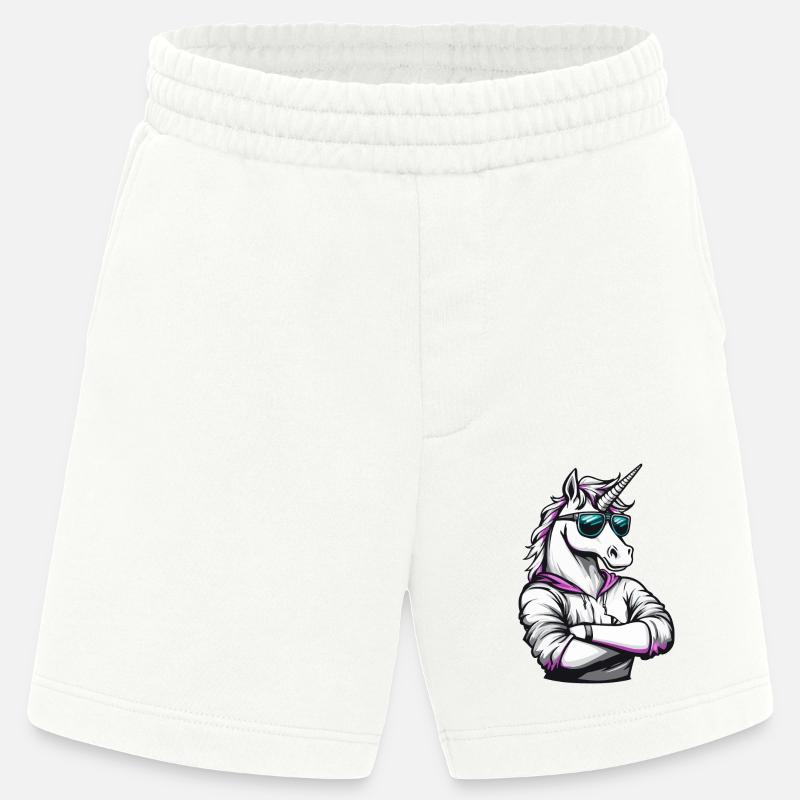 Einhorn Comic - Heavyweight Shorts - made by SPREAD  - OFF WHITE