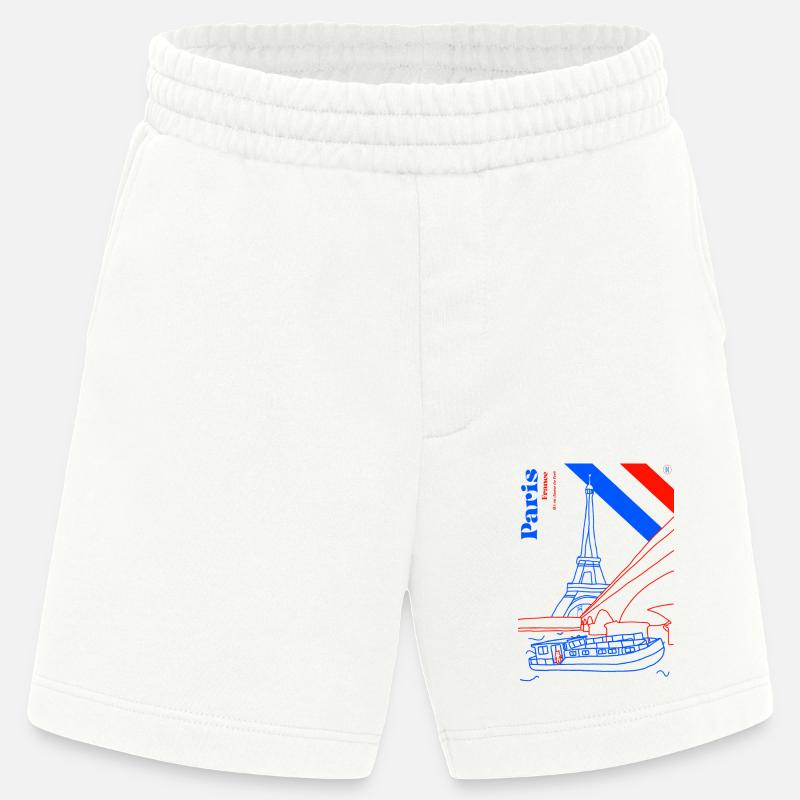 Paris und seine Eiserne Lady - Heavyweight Shorts - made by SPREAD  - OFF WHITE