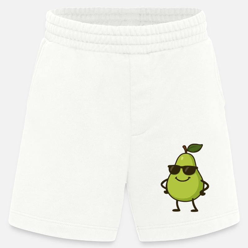 birne comic cool - Heavyweight Shorts - made by SPREAD  - OFF WHITE