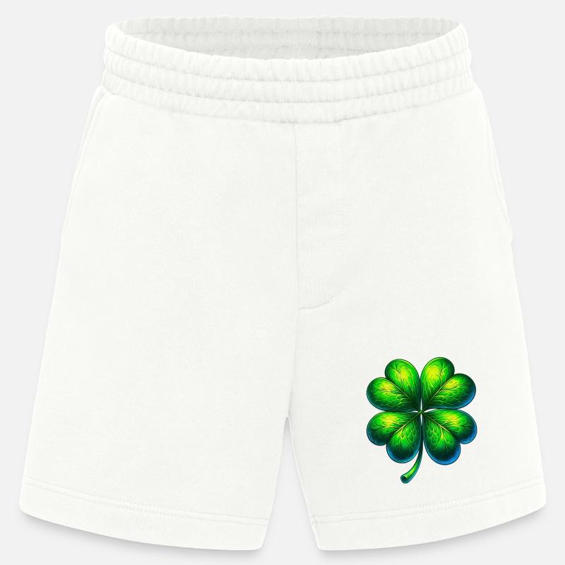 Vierblättriges Kleeblatt - Heavyweight Shorts - made by SPREAD  - OFF WHITE