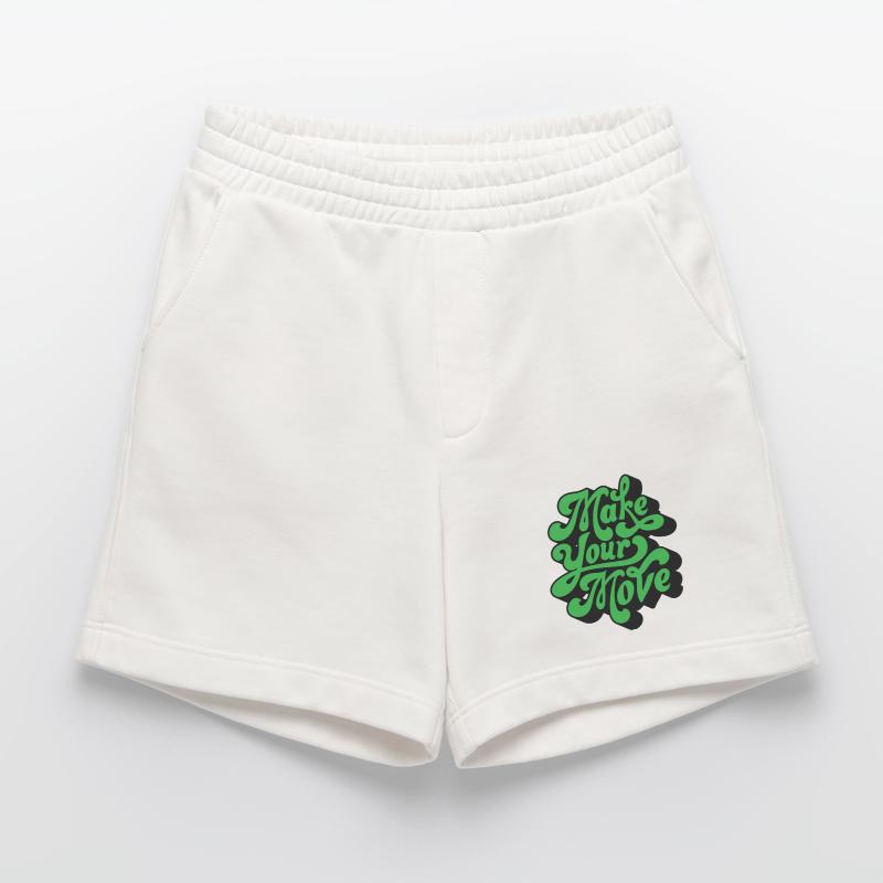 Make Your Move – Retro Handtext Heavyweight Shorts - made by SPREAD 