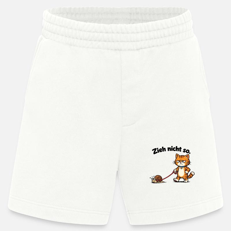 Cat frustration when pulling snails - Heavyweight Shorts - made by SPREAD  - OFF WHITE