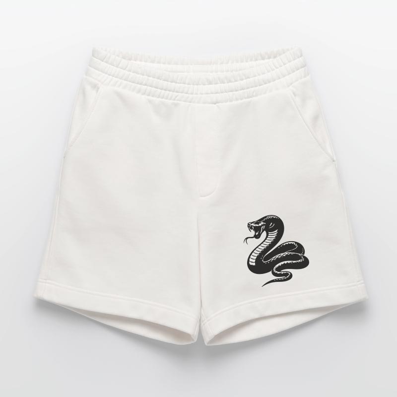 Snake Python Silhouette Heavyweight Shorts - made by SPREAD 