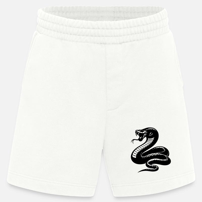 Schlange Python Silhouette - Heavyweight Shorts - made by SPREAD  - OFF WHITE