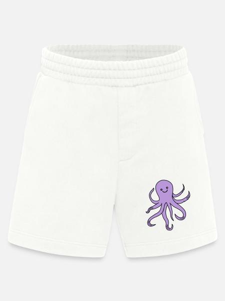 Charme de pieuvre violette - Short bio épais fabriqué en UE - OFF WHITE