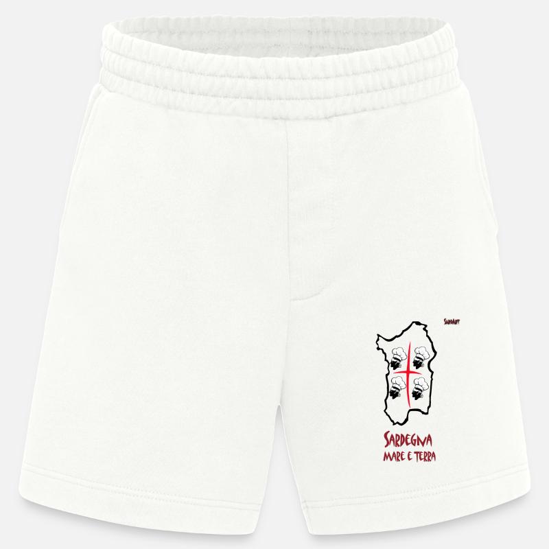 Sardaigne - Mare e Terra - Short bio épais fabriqué en UE - OFF WHITE