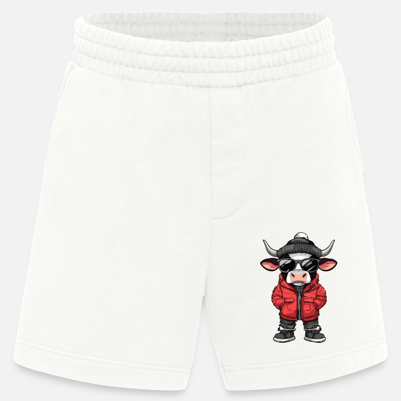 Kuh Cool Comic - Heavyweight Shorts - made by SPREAD  - OFF WHITE
