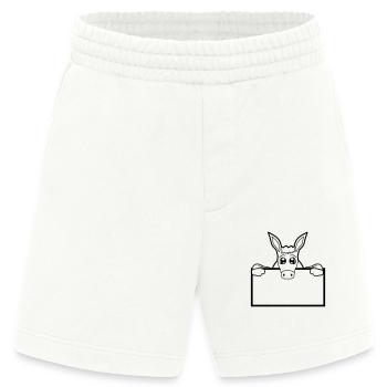 schild mauer wand halb text feld flaeche schreiben - Heavyweight Shorts - made by SPREAD  - OFF WHITE - Vorne