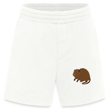 Bisamratte in Braun - Heavyweight Shorts - made by SPREAD  - OFF WHITE - Vorne
