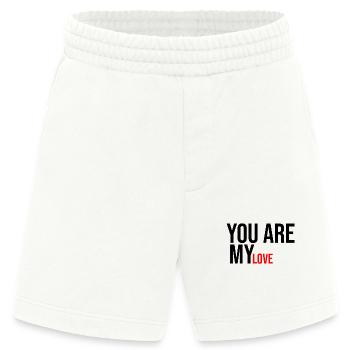 Du bist meine Liebe, ich liebe dich - Heavyweight Shorts - made by SPREAD  - OFF WHITE - Vorne
