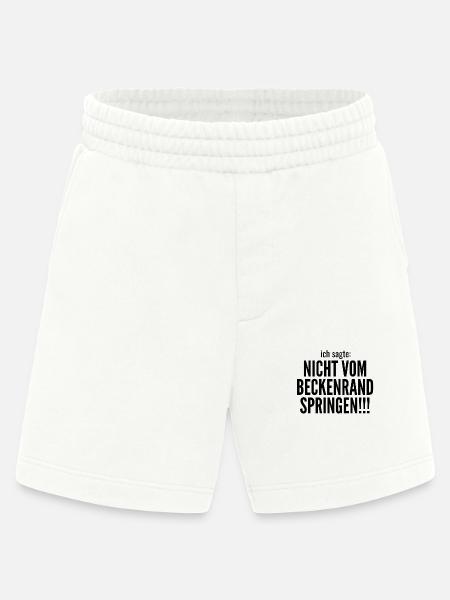 BADEMEISTER RETTUNGSSCHWIMMER Sprüche - Heavyweight Shorts - made by SPREAD  - OFF WHITE