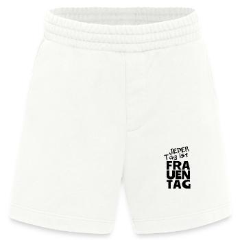 Jeder Tag ist Frauentag! - Heavyweight Shorts - made by SPREAD  - OFF WHITE - Vorne