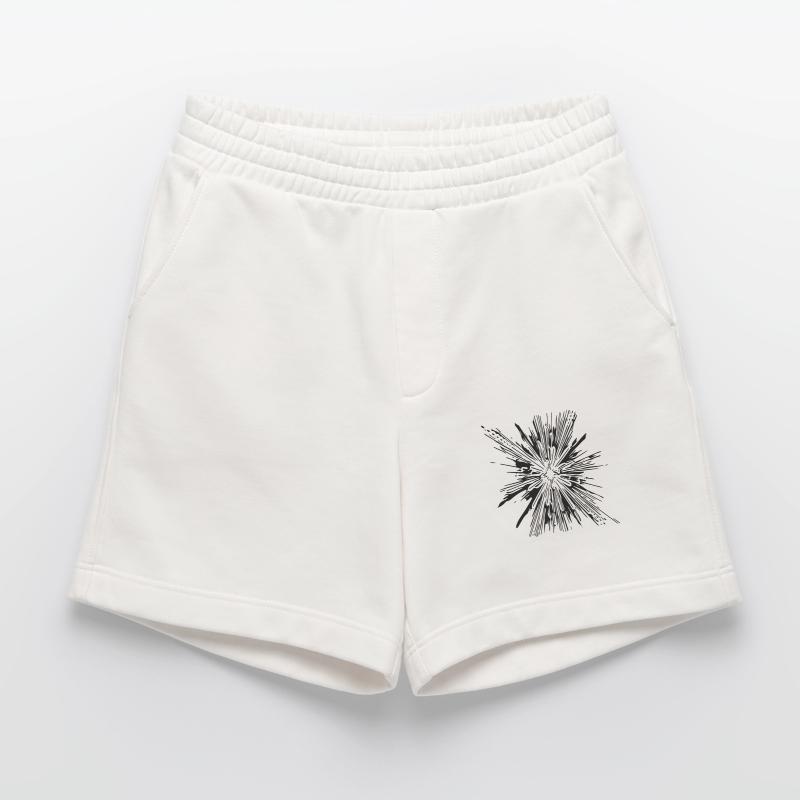 Explosion - Vintage Vector Lines Heavyweight Shorts - made by SPREAD 