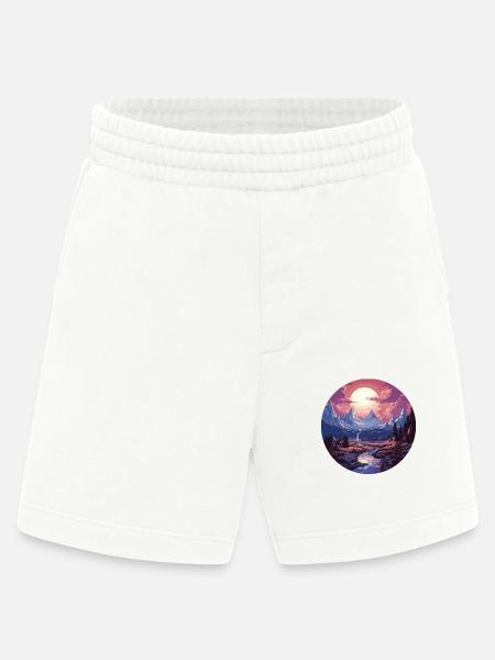 Landscape - Illustration - Heavyweight Shorts - made by SPREAD  - OFF WHITE