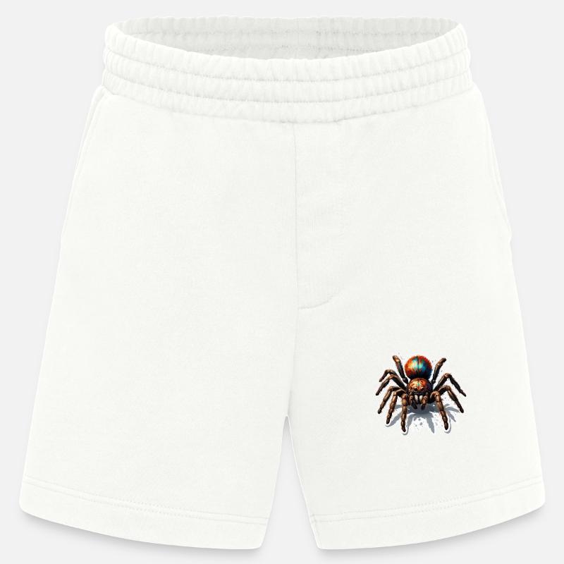 Spider / Web / Pet / Reptile / Eight-legged - Heavyweight Shorts - made by SPREAD  - OFF WHITE